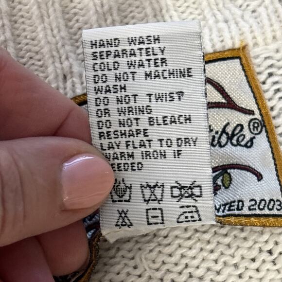 Heirloom Collectibles VTG Fair Isle Cardigan Sweater L Collar Zip Up Blue White - Picture 4 of 8